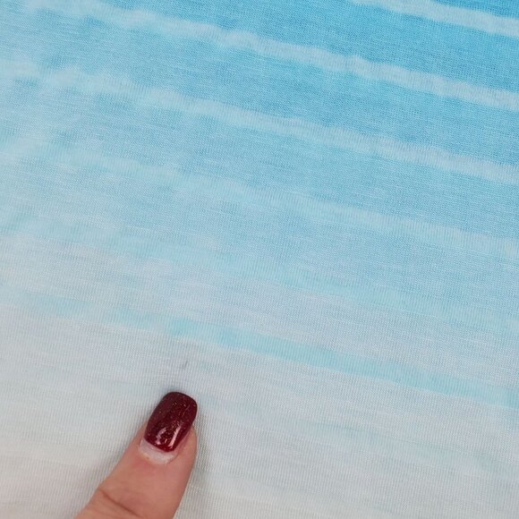 Womens Blue White Striped Tunic Top Size 2XL 3/4 Roll Tab Sleeve Grace Elements - Picture 12 of 12